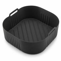 Molde de silicona negro para air fryer, foto de estudio