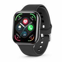 Reloj inteligente AMOLED negro, foto de estudio