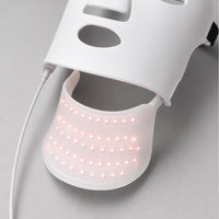 Detalle del panel de cuello de la mascarilla LED