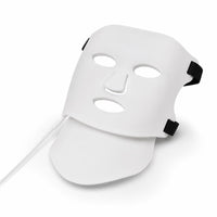 Mascarilla LED facial blanca, foto de estudio