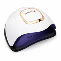 Lámpara UV LED blanca para uñas, foto de estudio