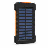 Solar power bank, white studio photo