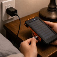 Charging the power bank via USB-C at home